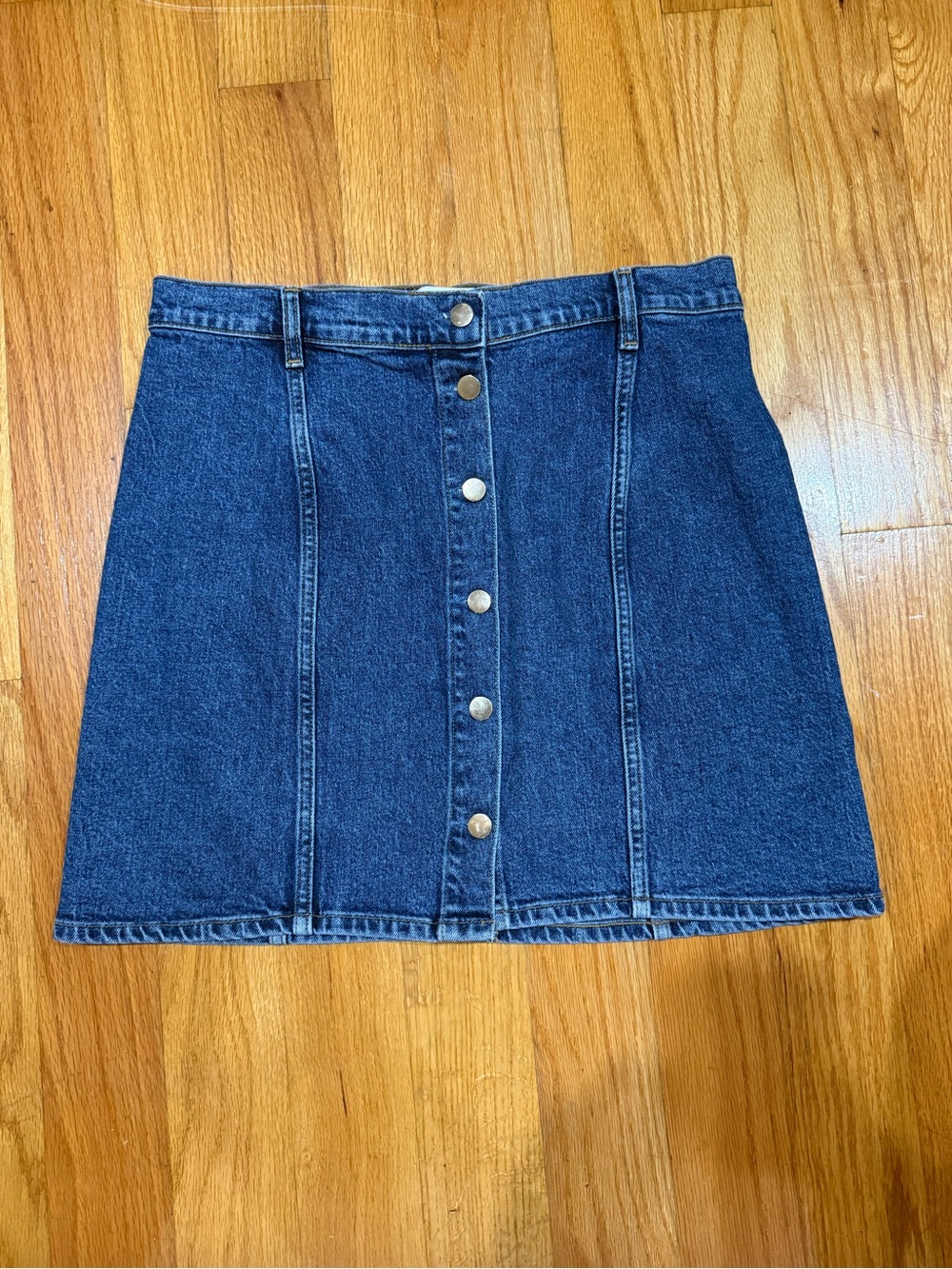 Reformation Jeans High-Waisted Button-Up Denim Mini Skirt - Size 10